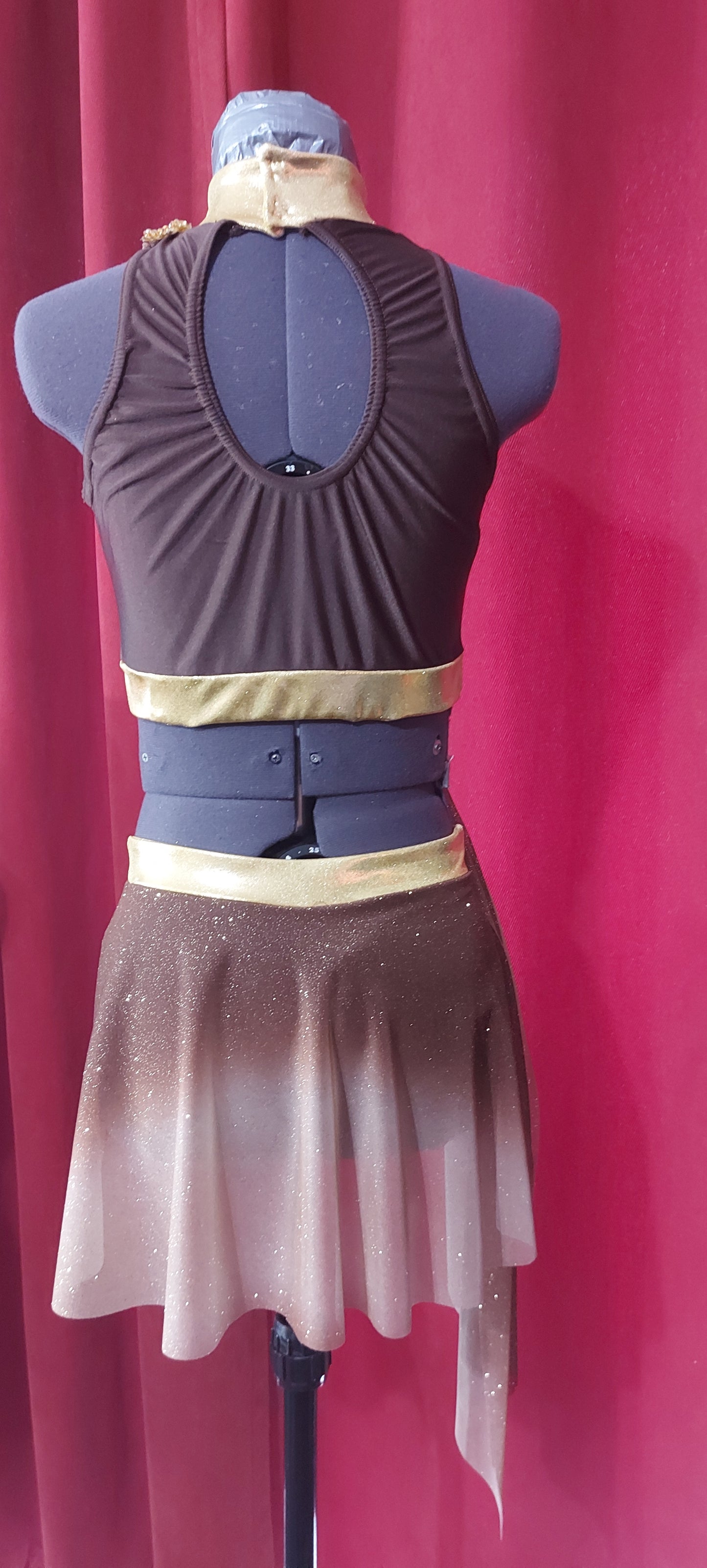 Brown and Gold Dance costume