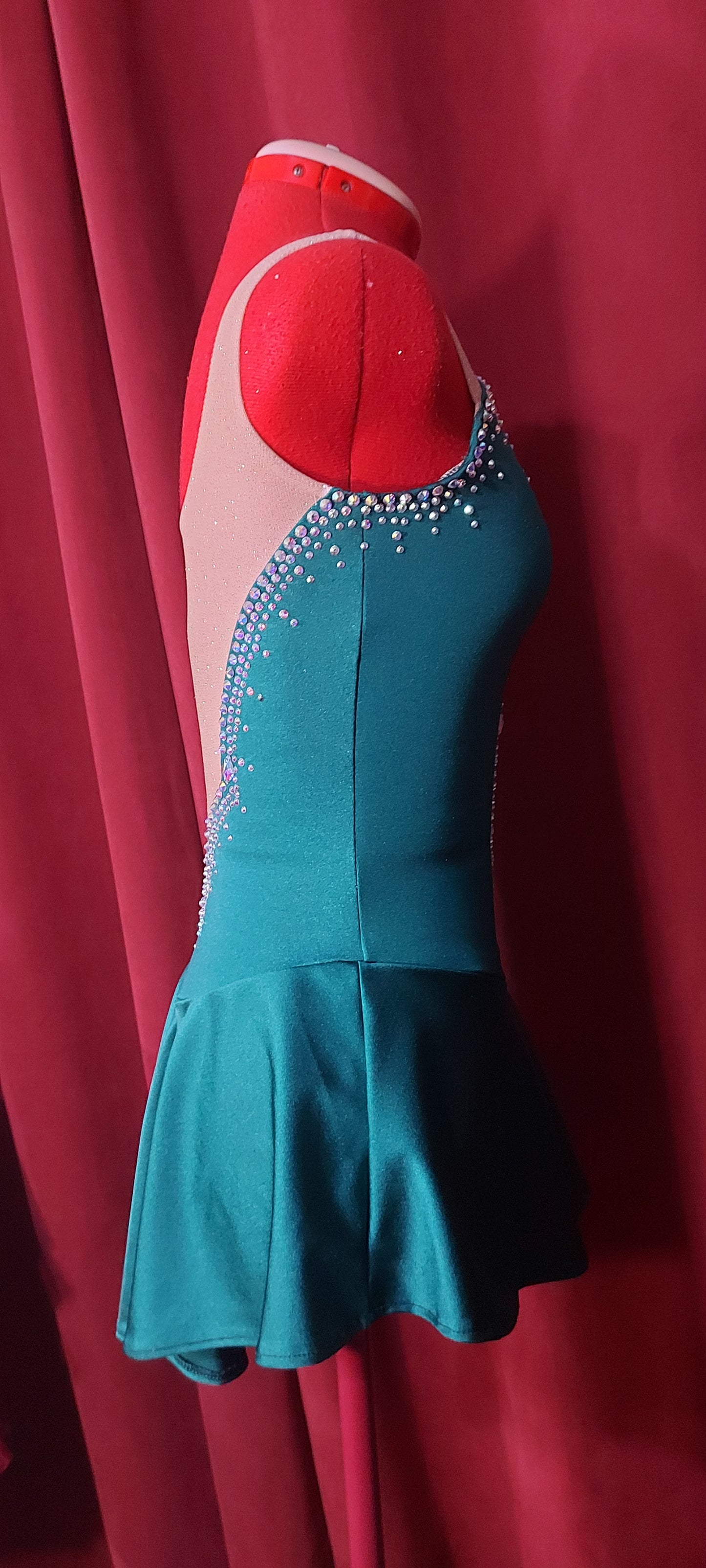 Gorgeous Emerald Green Figure Skating Dress