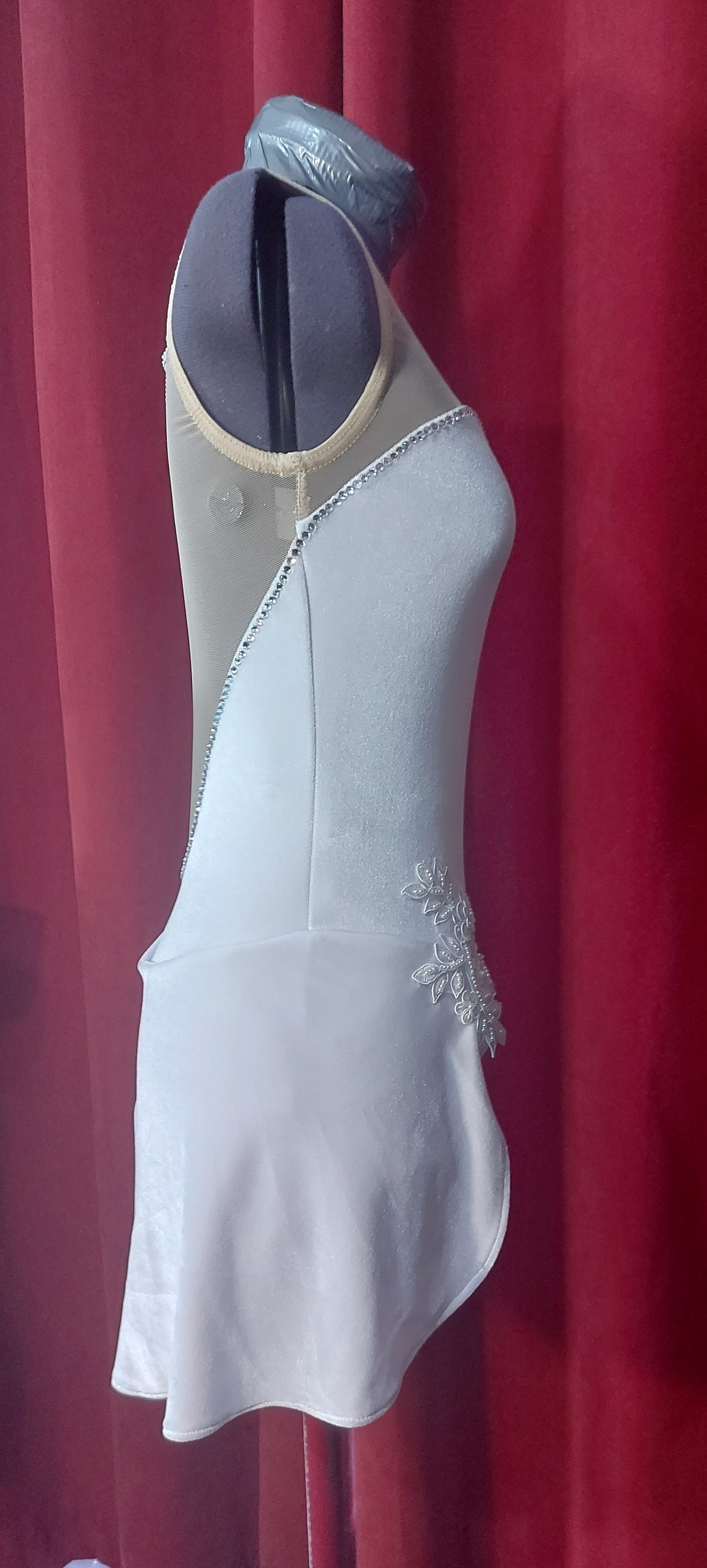 White Velvet Figure Skating Dress