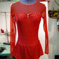 Red figure skating  competition dress