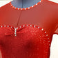Red figure skating  competition dress