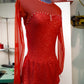 Red figure skating  competition dress