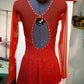 Red figure skating  competition dress