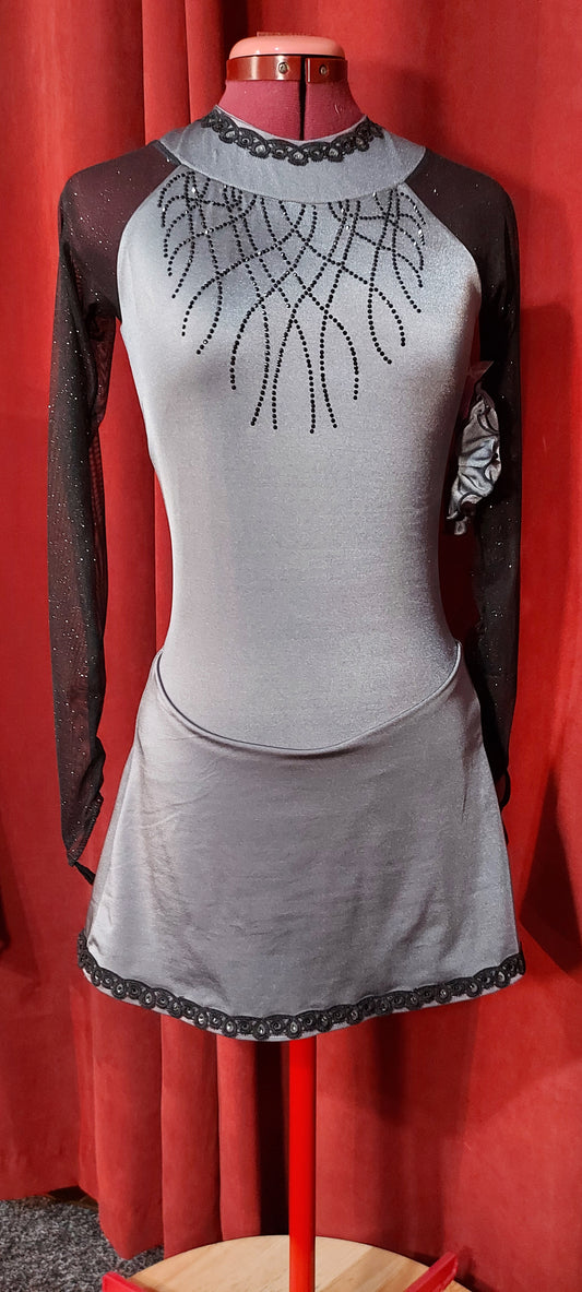 Grey Figure skating dress