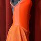 Neon Orange figure skating dress