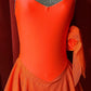 Neon Orange figure skating dress