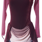 Burgundy Velvet Figure Skating Dress
