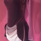 Burgundy Velvet Figure Skating Dress