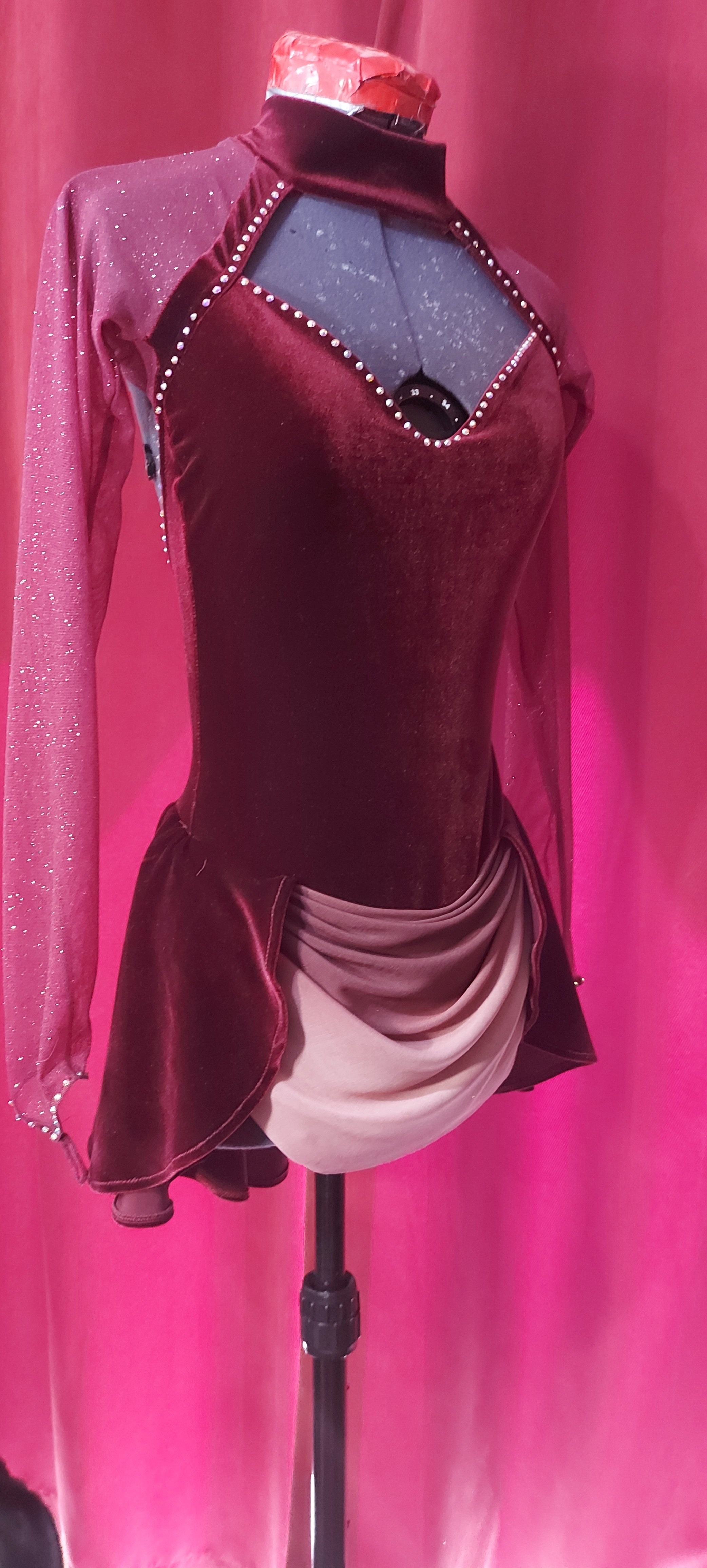 Velvet figure skating store dresses