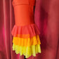 Fire-themed Halter Figure Skating Dress