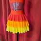 Fire-themed Halter Figure Skating Dress