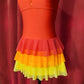 Fire-themed Halter Figure Skating Dress