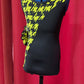 Houndstooth print gymnastics suit