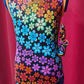 Neon Metallic floral Gymnastics suit