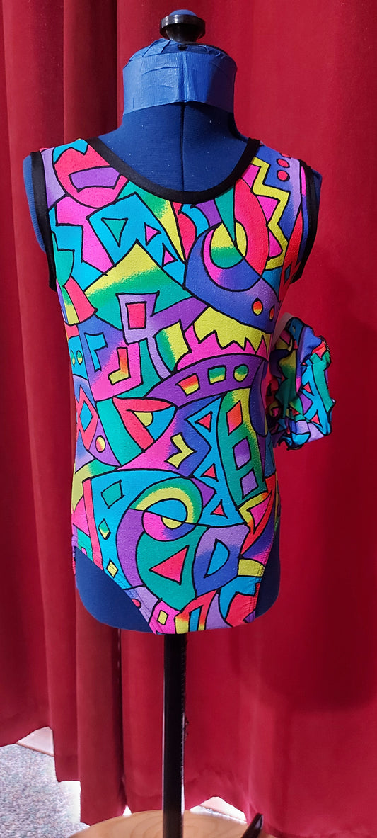 Fun print gymnastics suit