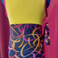 Ribbon print gymnastics suit