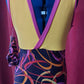 Ribbon print gymnastics suit