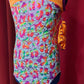 Multi color gymnastics suit