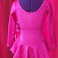 fuchsia foil figure skating  dress