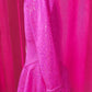 fuchsia foil figure skating  dress