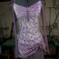 Mauve velvet figure skating dress
