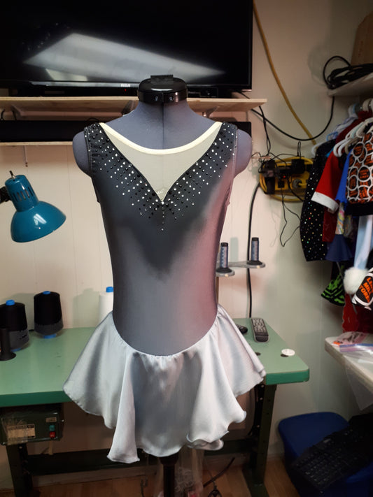 Grey Figure Skating Dress