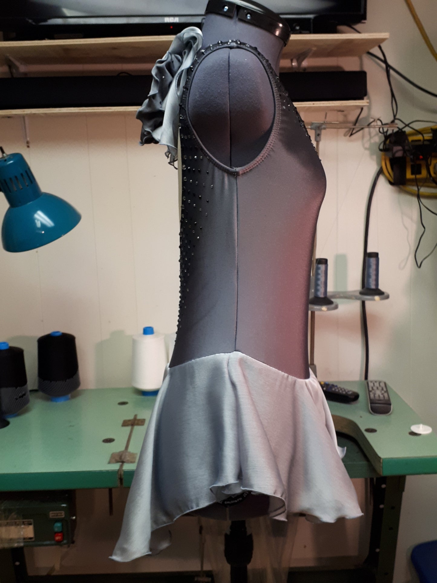 Grey Figure Skating Dress