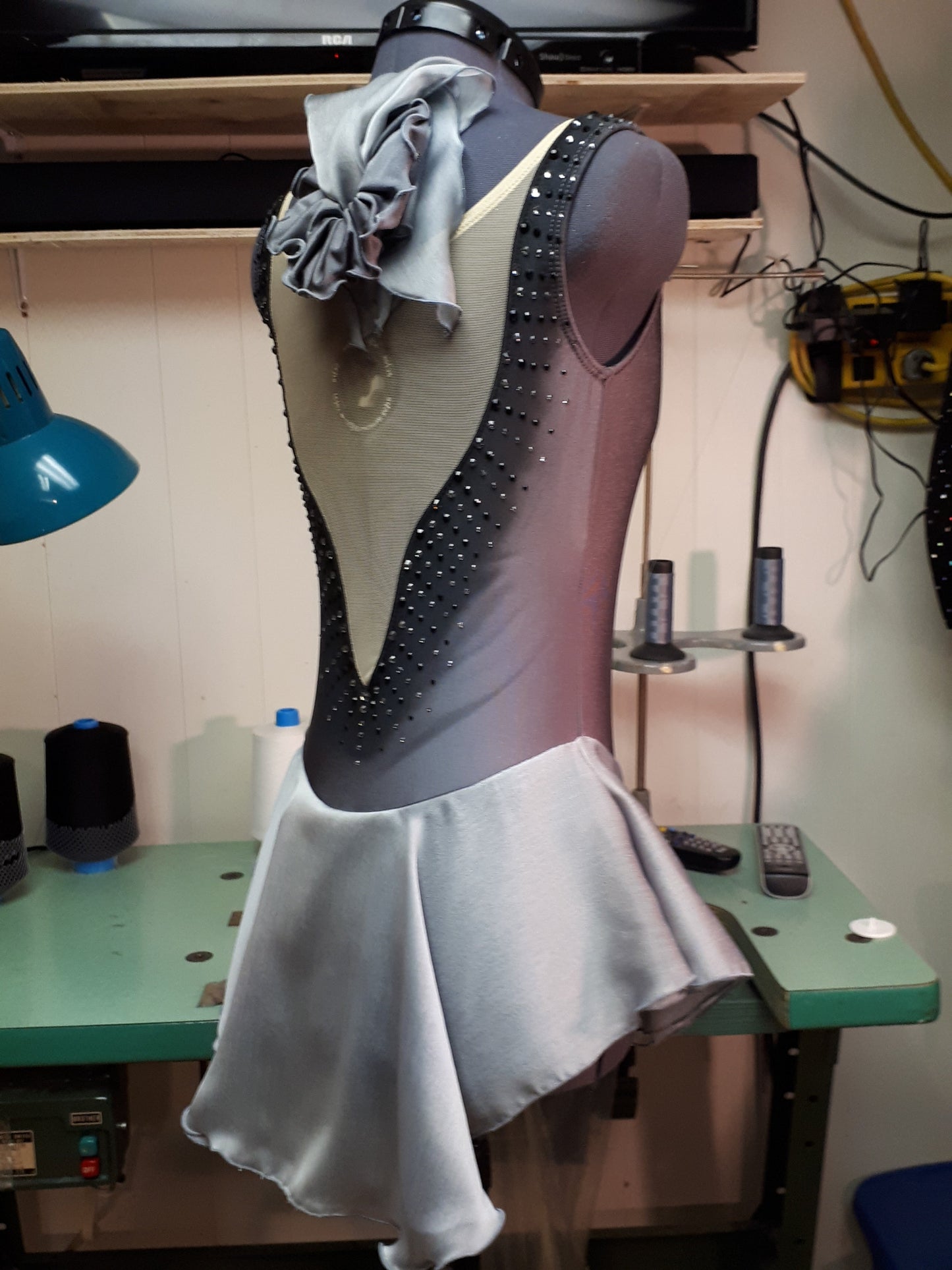 Grey Figure Skating Dress