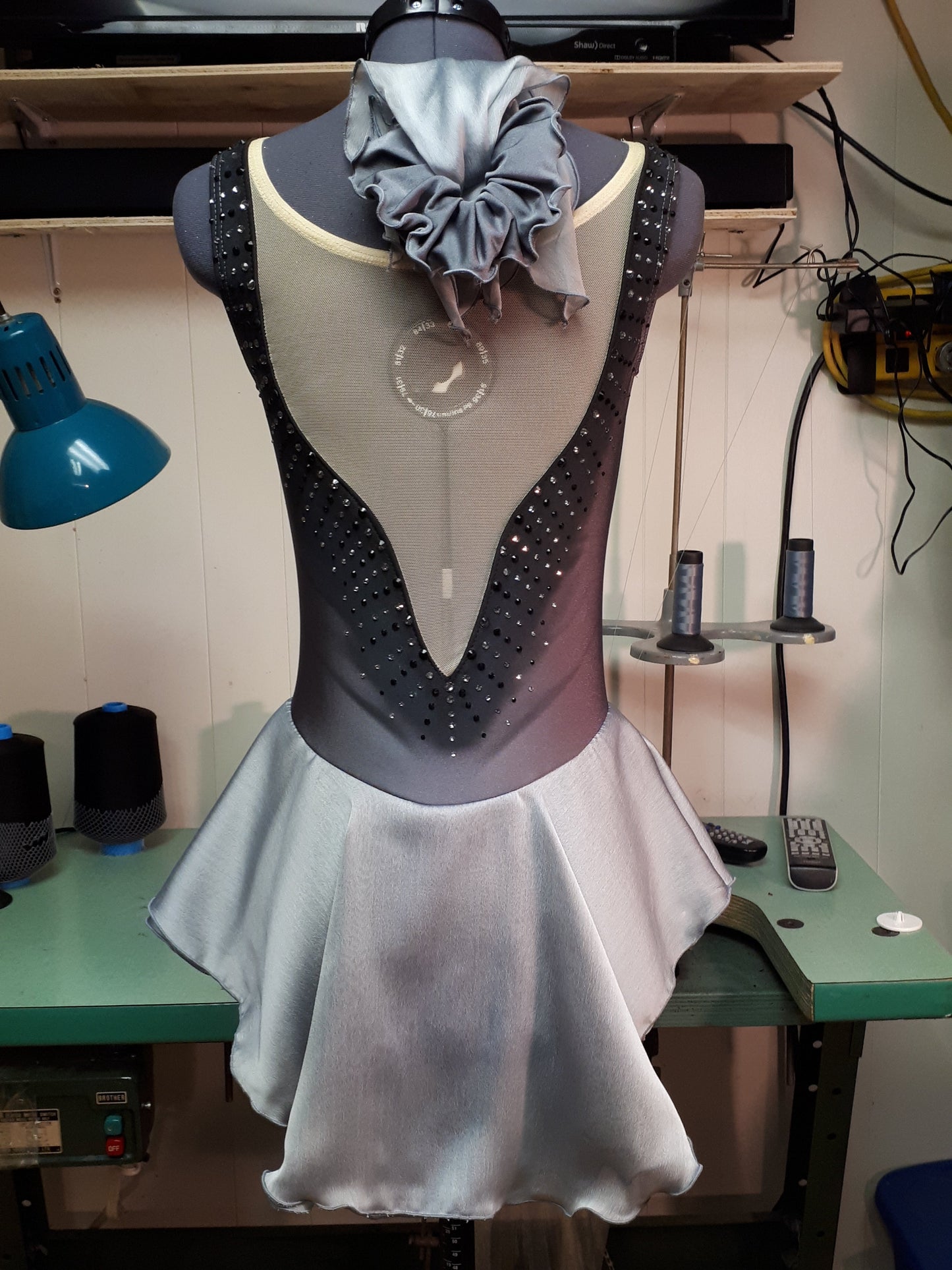 Grey Figure Skating Dress