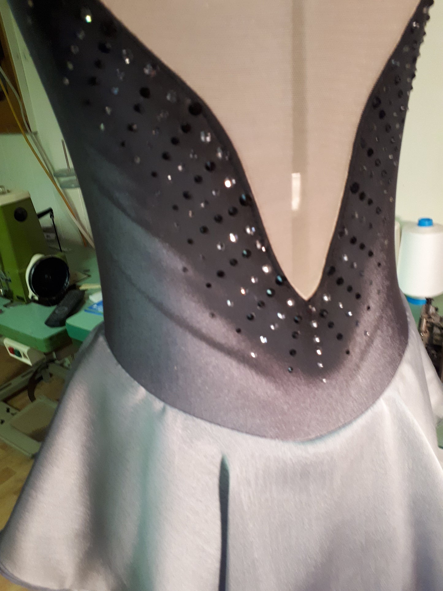 Grey Figure Skating Dress