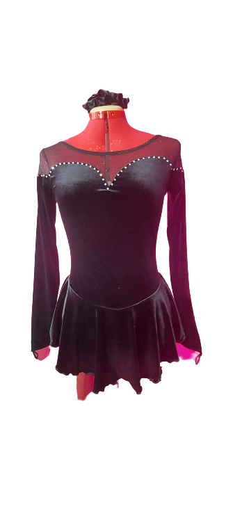 Beautiful Black Velvet Competition Dress